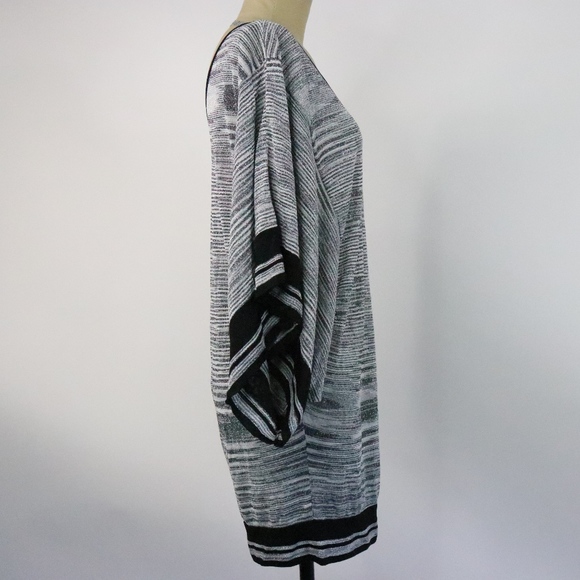 BEBE Black/White Stripe Tunic Dress - Size M - Picture 6 of 6